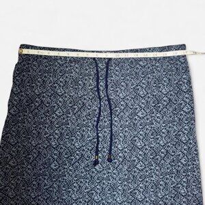 Eddie Bauer Blue Midi Skirt with Drawstring Waist (SIZE LARGE)